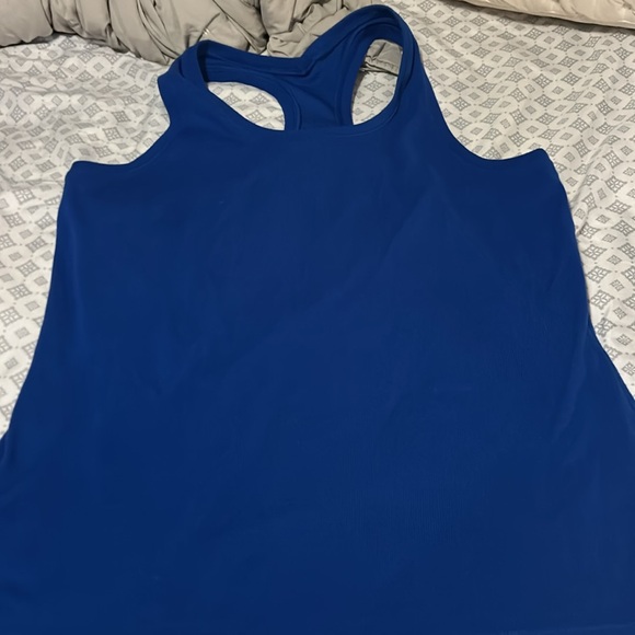 2 DSG White and Blue Fitted Sleeveless Tank Tops - 2X - Picture 3 of 4